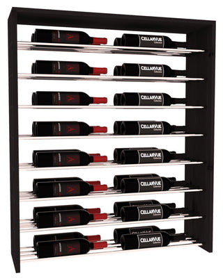 Elementcollection 35 Horizontal Double Deep Top Wine Display Black Stained