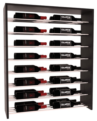 Elementcollection 35 Horizontal Double Deep Top Wine Display Black Stained