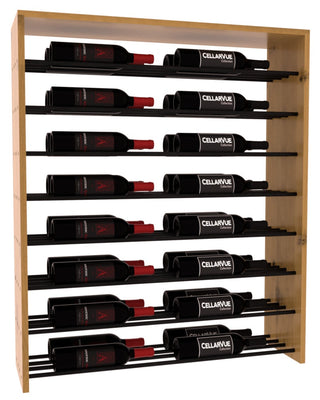 Elementcollection 35 Horizontal Double Deep Top Display Black Metal Rail Oak Stained