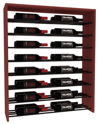 Elementcollection 35 Horizontal Double Deep Top Display Black Metal Rail Cherry Stained