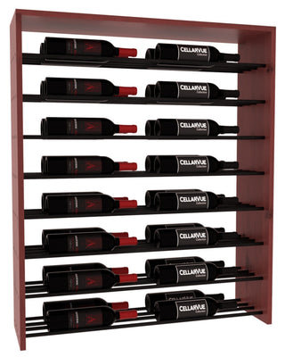 Elementcollection 35 Horizontal Double Deep Top Display Black Metal Rail Cherry Stained