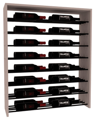 Elementcollection 35 Horizontal Double Deep Top Display Black Metal Rail Greywash Stained