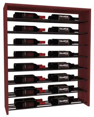 Elementcollection 35 Horizontal Double Deep Top Display Black Metal Rail Cherry Stained
