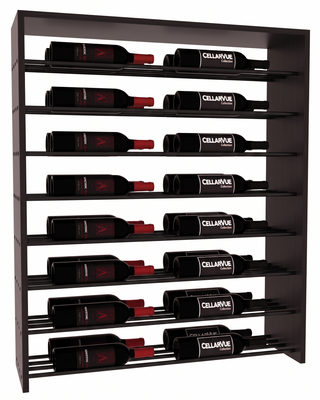 Elementcollection 35 Horizontal Double Deep Top Display Black Metal Rail Black Stained