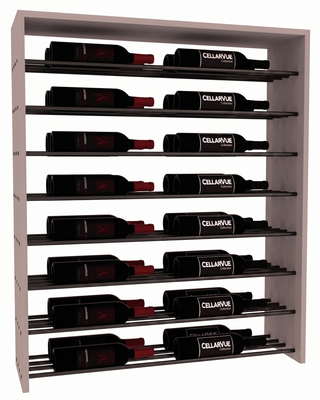 Elementcollection 35 Horizontal Double Deep Top Display Black Metal Rail Greywash Stained