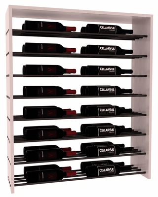 Elementcollection 35 Horizontal Double Deep Top Display Black Metal Rail Greywash Stained