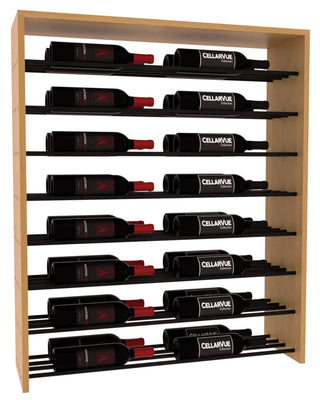 Elementcollection 35 Horizontal Double Deep Top Display Black Metal Rail Oak Stained