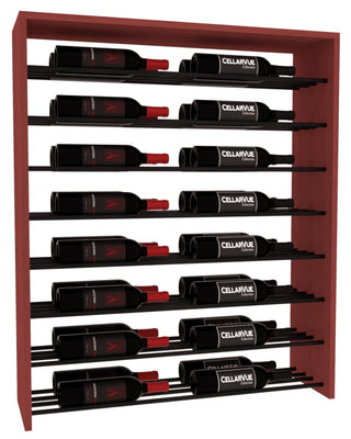 Elementcollection 35 Horizontal Double Deep Top Display Black Metal Rail Cherry Stained