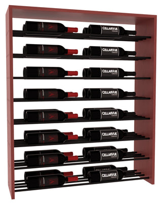 Elementcollection 35 Horizontal Double Deep Top Display Black Metal Rail Cherry Stained