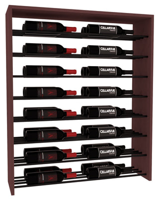 Elementcollection 35 Horizontal Double Deep Top Display Black Metal Rail Walnut Stained