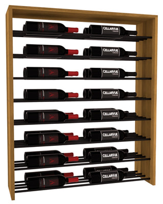 Elementcollection 35 Horizontal Double Deep Top Display Black Metal Rail Oak Stained
