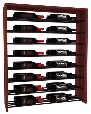 Elementcollection 35 Horizontal Double Deep Top Display Black Metal Rail Cherry Stained