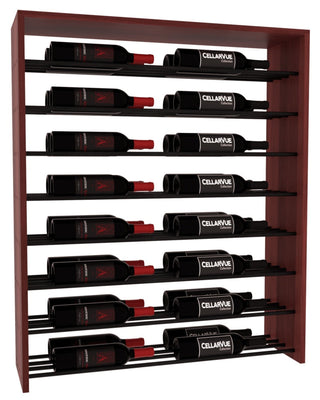 Elementcollection 35 Horizontal Double Deep Top Display Black Metal Rail Cherry Stained
