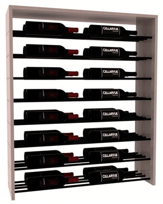 Elementcollection 35 Horizontal Double Deep Top Display Black Metal Rail Greywash Stained