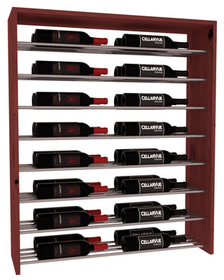 Elementcollection 35 Horizontal Double Deep Top Display Gunmetal Rail Cherry Stained