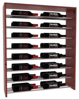 Elementcollection 35 Horizontal Double Deep Top Display Gunmetal Rail Cherry Stained