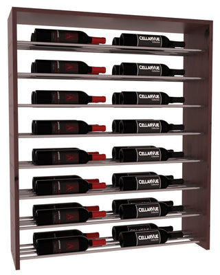 Elementcollection 35 Horizontal Double Deep Top Display Gunmetal Rail Walnut Stained