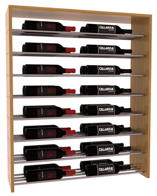 Elementcollection 35 Horizontal Double Deep Top Display Gunmetal Rail Oak Stained