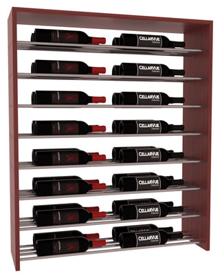 Elementcollection 35 Horizontal Double Deep Top Display Gunmetal Rail Cherry Stained