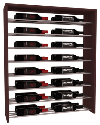 Elementcollection 35 Horizontal Double Deep Top Display Gunmetal Rail Walnut Stained