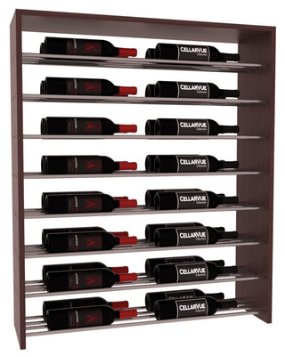 Elementcollection 35 Horizontal Double Deep Top Display Gunmetal Rail Walnut Stained