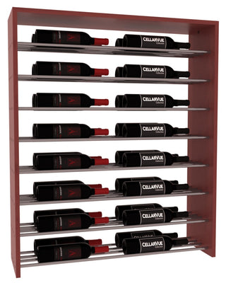 Elementcollection 35 Horizontal Double Deep Top Display Gunmetal Rail Cherry Stained