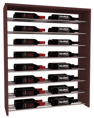 Elementcollection 35 Horizontal Double Deep Top Display Gunmetal Rail Walnut Stained