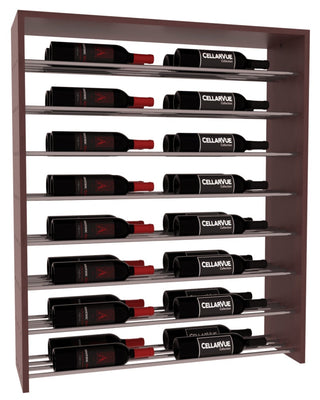 Elementcollection 35 Horizontal Double Deep Top Display Gunmetal Rail Walnut Stained