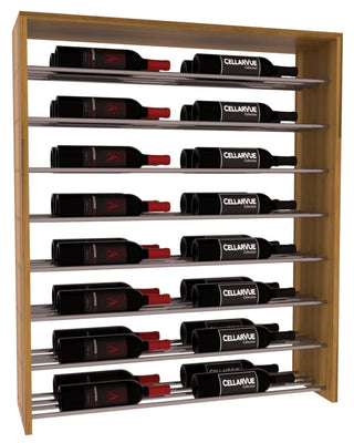 Elementcollection 35 Horizontal Double Deep Top Display Gunmetal Rail Oak Stained