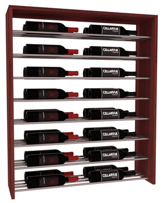 Elementcollection 35 Horizontal Double Deep Top Display Gunmetal Rail Cherry Stained