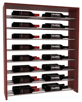 Elementcollection 35 Horizontal Double Deep Top Display Gunmetal Rail Cherry Stained