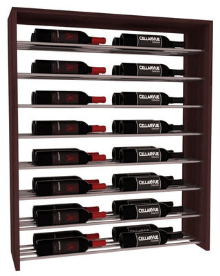 Elementcollection 35 Horizontal Double Deep Top Display Gunmetal Rail Walnut Stained
