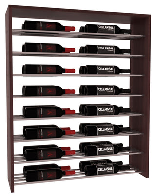 Elementcollection 35 Horizontal Double Deep Top Display Gunmetal Rail Walnut Stained