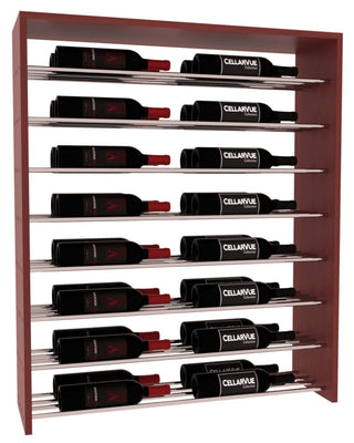 Elementcollection 35 Horizontal Double Deep Top Wine Display Cherry Stained