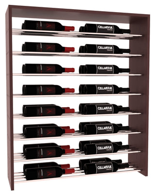 Elementcollection 35 Horizontal Double Deep Top Wine Display Walnut Stained