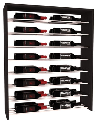 Elementcollection 35 Horizontal Double Deep Top Wine Display Black Stained