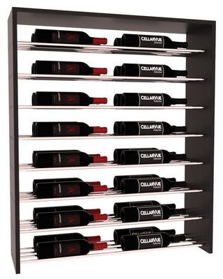 Elementcollection 35 Horizontal Double Deep Top Wine Display Black Stained