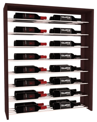 Elementcollection 35 Horizontal Double Deep Top Wine Display Walnut Stained