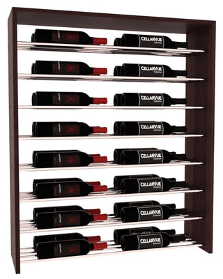 Elementcollection 35 Horizontal Double Deep Top Wine Display Black Stained