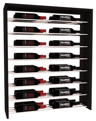Elementcollection 35 Horizontal Double Deep Top Wine Display Black Stained