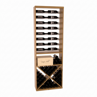 Elementcollection 26 Horizontal Wine Display X Bin Combo Oak Stained