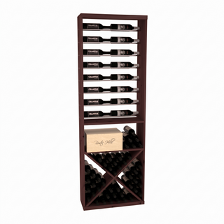 Elementcollection 26 Horizontal Wine Display X Bin Combo Walnut Stained
