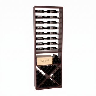 Elementcollection 26 Horizontal Wine Display X Bin Combo Walnut Stained