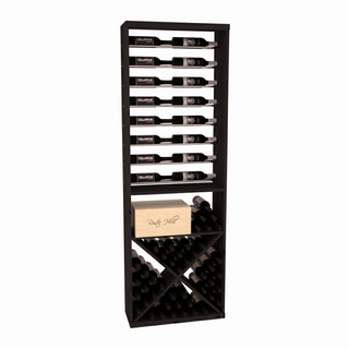 Elementcollection 26 Horizontal Wine Display X Bin Combo Black Stained