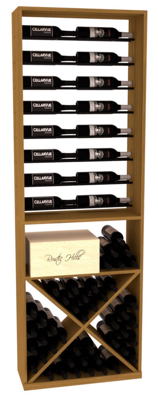 Elementcollection 26 Horizontal Display X Bin Combo Black Metal Rail Oak Stained