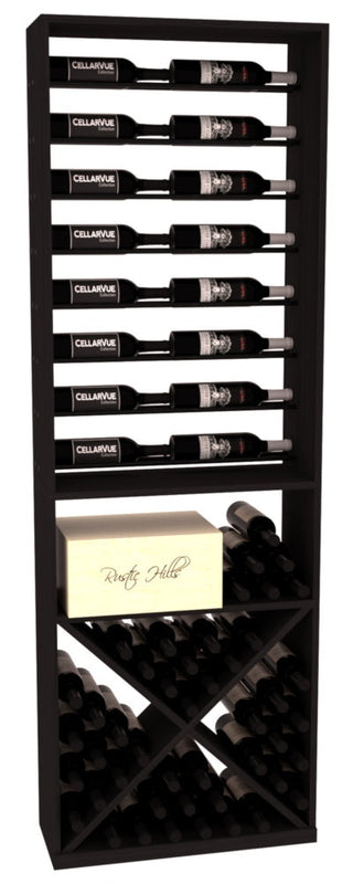 Elementcollection 26 Horizontal Display X Bin Combo Black Metal Rail Black Stained