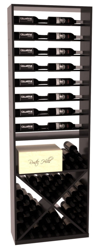 Elementcollection 26 Horizontal Display X Bin Combo Black Metal Rail Black Stained