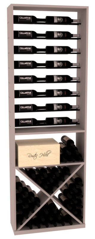 Elementcollection 26 Horizontal Display X Bin Combo Black Metal Rail Greywash Stained