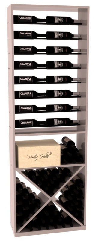 Elementcollection 26 Horizontal Display X Bin Combo Black Metal Rail Greywash Stained