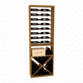Elementcollection 26 Horizontal Wine Display X Bin Combo Oak Stained